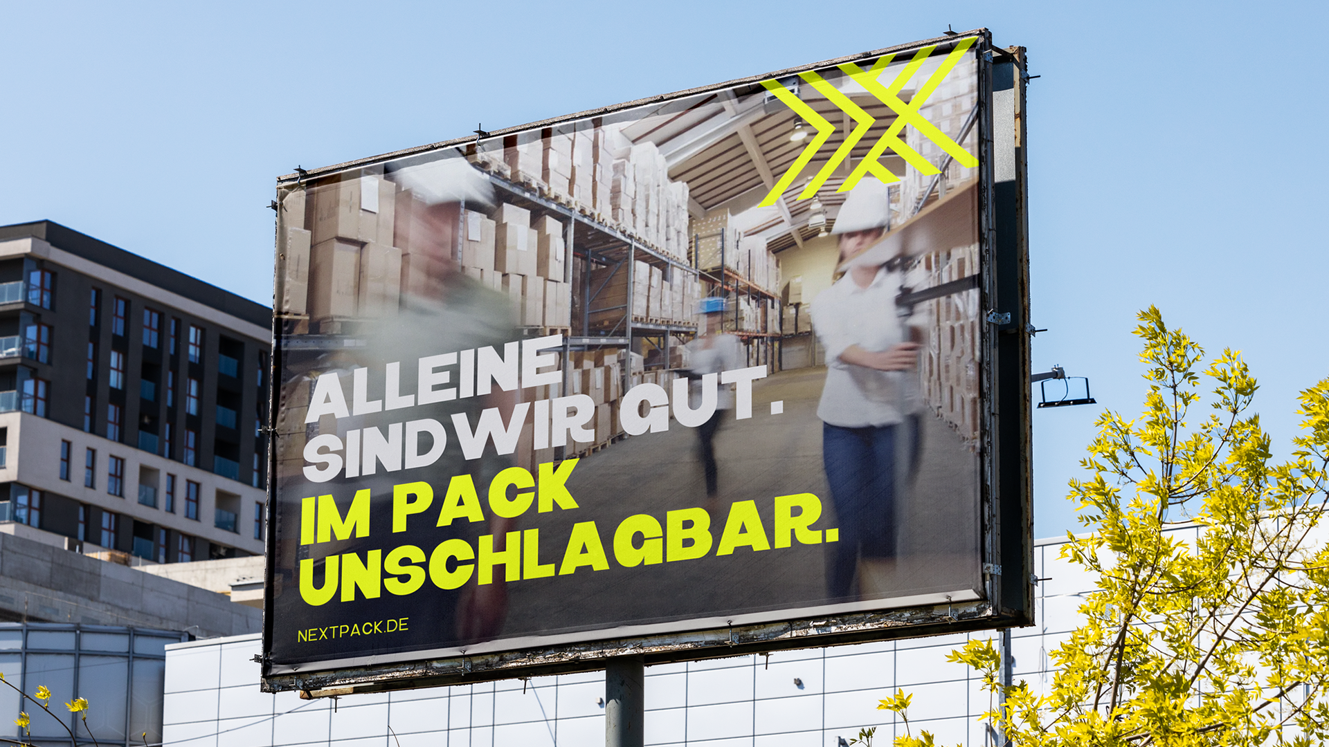 Nextpack Out-of-Home-Anwendung mit neuem Markendesign