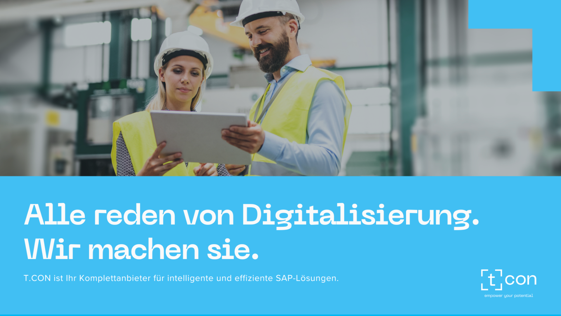 t.con Out-of-Home-Plakat zum Thema Digitalisierung